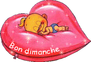 Gif animé Bon dimanche coeur rouge